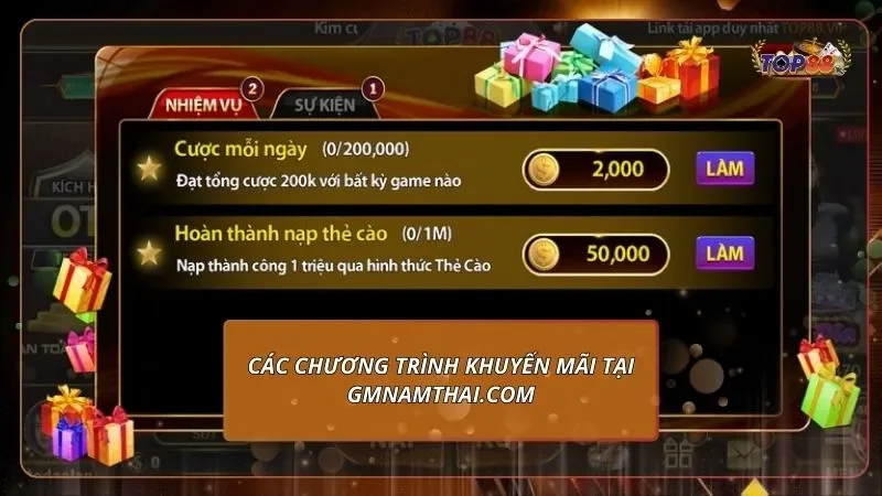 Các chương trình khuyến mãi đẳng cấp tại nhà cái
